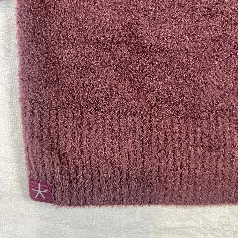 Barefoot Dreams Sweater Women's 1X Petite Cozy Chic V-Neck Plum Soft Loungewear‎